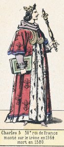 Karl V., 52. König von Frankreich, bestieg den Thron 1364, gestorben 1380 von French School