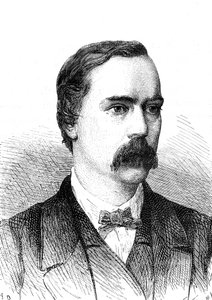 Charles BRIGHT (1832-1888), englischer Ingenieur, Installation des transatlantischen Telegrafenkabels. Gravur 1868