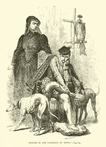 Karl IX. und Katharina von Medici von French School