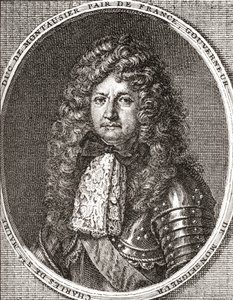 Charles de Sainte-Maure, duc de Montausier, französischer Soldat und Gouverneur des Dauphins, Louis le Grand Dauphin. Aus Les Heures Libres veröffentlicht 1908