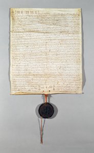 Charta der Gemeinde Peronne, gewährt von Philippe Auguste (1165-1223), 1209