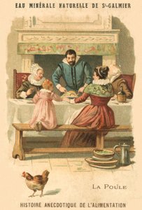 Huhn (Chromolitho) von French School