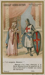 Chocolat Guerin-Boutron Handelskarte, Serie Historische Worte von French School
