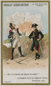 Chocolat Guerin-Boutron Handelskarte, Serie Historische Worte von French School