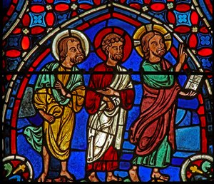 Christus - mit 2 Aposteln