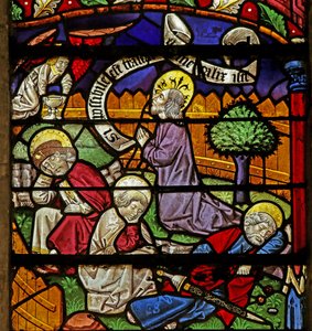 Christus in Gethsemane; schlafende Jünger