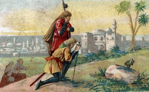 Chromolithographie des späten 19. Jahrhunderts.