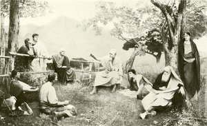 Cicero in Tusculum (Gravur) von French School