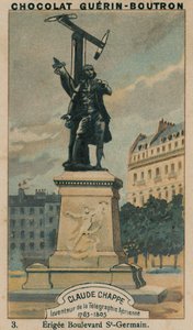 Claude Chappe, Erfinder des optischen Telegraphen, 1763-1805, errichtet am Boulevard St-Germain von French School