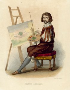 Claude Lorrain (farbige Gravur) von French School