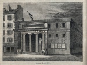 Klinik der Medizinischen Fakultät von Paris - Gravur in „Physische, zivile und moralische Geschichte von Paris: von den ersten historischen Zeiten bis zur Gegenwart“ von Jacques Antoine Dulaure von French School