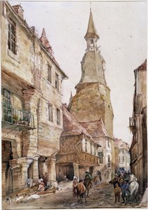 Uhrturm in Dinan von French School