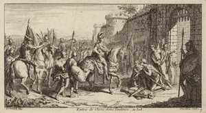 Chlodwig I., König der Franken, betritt Toulouse nach dem Sieg über die Westgoten, 508 von French School