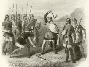 Chlodwig und sein rebellischer Soldat, 487 von French School