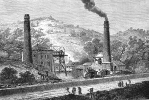 Kohle in Wales bei Glyn Pit, England