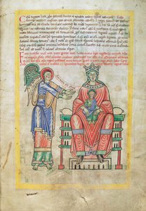 Madonna mit Kind, aus Liber Floridus von Lambert de Saint-Omer, ca. 1120