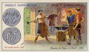 Münzen von Pippin dem Kurzen, 752 von French School