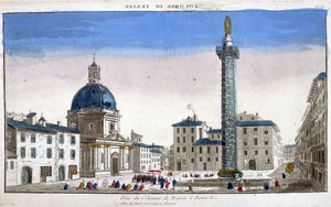Säulenansicht von Trajan (Trajanssäule) (Colonna Traiana) in Rom - Gravur