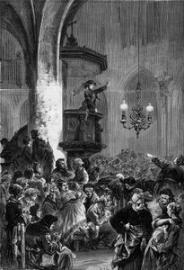 Kommune von Paris: Sitzung des Frauenclubs in der Kirche Saint Germain l