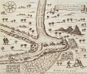 Zusammenfluss des Schwarzen, des Joto und des Senegal, Illustration aus 