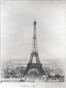 Bau des Eiffelturms, Paris, 31. März 1889