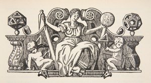 Kopie einer Titelillustration aus Theatrum Instrumentorum de Besson, Kopie von Boris Mestchersky, Illustration aus Histoire de la Nation Francaise, Sciences, Bände I & II, von Gabriel Hanotaux