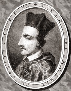 Cornelius Jansen, Bischof von Ypern, graviert von Pannemaker nach Latenacci, aus 