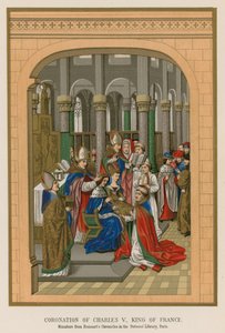 Krönung von Karl V., König von Frankreich von French School