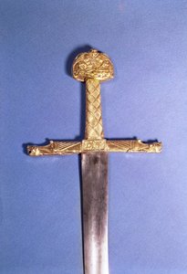 Krönungsschwert der Könige von Frankreich, gehörte Karl dem Großen (742-814), bekannt als `Joyeuse