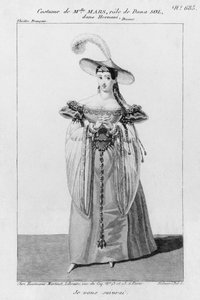 Kostümentwurf für Mademoiselle Mars in der Rolle der Dona Sol in 