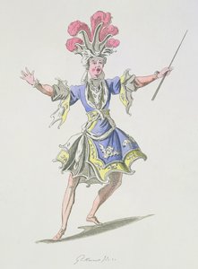 Kostümentwurf für den Magier, in Dardanus, einem Libretto von Leclerc de Labruere, komponiert von Jean-Philippe Rameau, Faksimile von A. Guillaumot Fils (Farbstich)