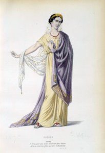 Kostüm für die Figur der Phèdre im gleichnamigen Stück von Jean Racine (1639-1699) 19. Jahrhundert Paris, Comédie-Française von French School