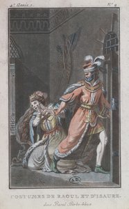 Kostüme von Raoul und Isaure, aus der Oper Raoul Barbe-Bleue, 1790