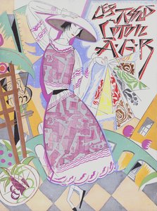 Baumwolldesigns aus den 1920er Jahren von French School