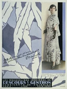 Gräfin Anna de Noailles (1876-1933) aus Vogue, 1930 von French School
