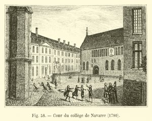 Hof des Kollegs von Navarre, 1780 von French School