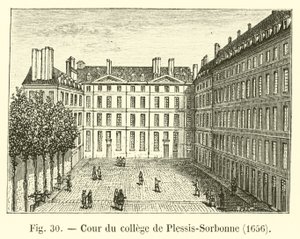 Hof des Kollegs von Plessis-Sorbonne, 1656 von French School