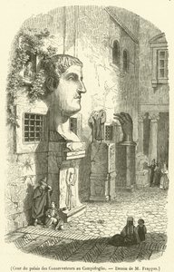 Hof des Konservatorenpalastes auf dem Kapitol von French School