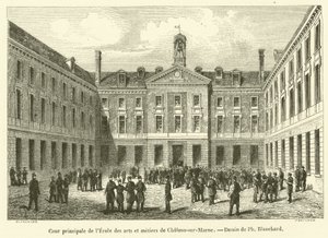 Haupthof der Kunst- und Handwerksschule von Chalons-sur-Marne von French School