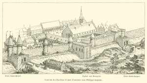 Kloster der Jakobiner und Stadtmauer unter Philipp-Auguste von French School