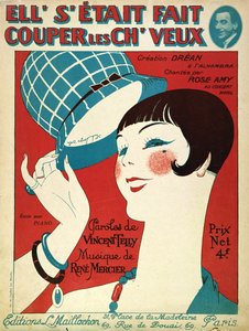 Cover für die Partitur, Sie ließ sich die Haare schneiden, 1924