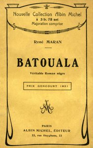 Umschlag des Buches „Batouala, wahrer Negerroman“ von Rene Maran