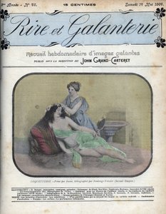 Covetterie nach Bazin in „Laughter And Galanterie“. Wöchentliche Sammlung galanter Bilder unter der Leitung von John Grand-Carteret. 1903-1904. von French School