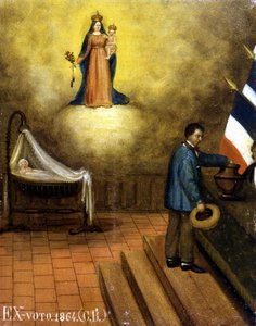 Wiege in einem Wahllokal - Ex-Voto, Musée de Jouques von French School