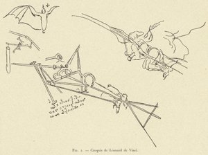 Skizzen von Leonardo da Vinci von French School