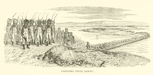 Überquerung von Lobau (Gravur) von French School