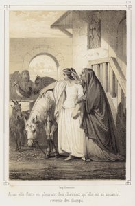 Weinend streichelte sie die Pferde, die sie so oft von den Feldern zurückkehren sah von French School