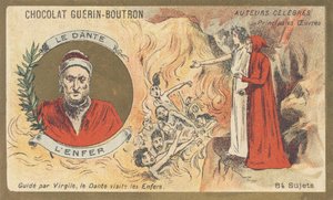 Dante Alighieri, bekannt als „Dante“ (1265-1321), florentinischer Dichter, Schriftsteller, Denker und Politiker, Autor von „Inferno“ von French School