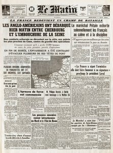 Landung in der Normandie Juni 1944 - Landung in der Normandie am 6. Juni 1944 (D-Day) - Am Morgen des Donnerstag, 7. Juni 1944, verließen die Anglo-Amerikaner gestern Morgen zwischen Cherbourg und der Mündung der Seine