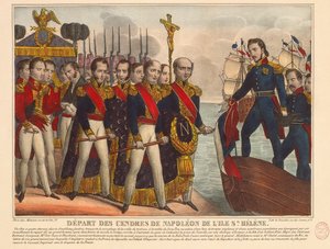 Abreise der Asche Napoleons von der Insel St. Helena